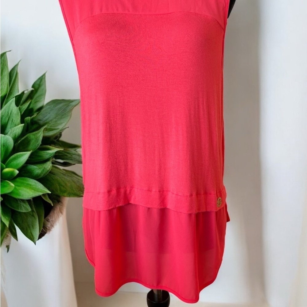 Michael Kors Women's Sleeveless Coral top size‎ large
